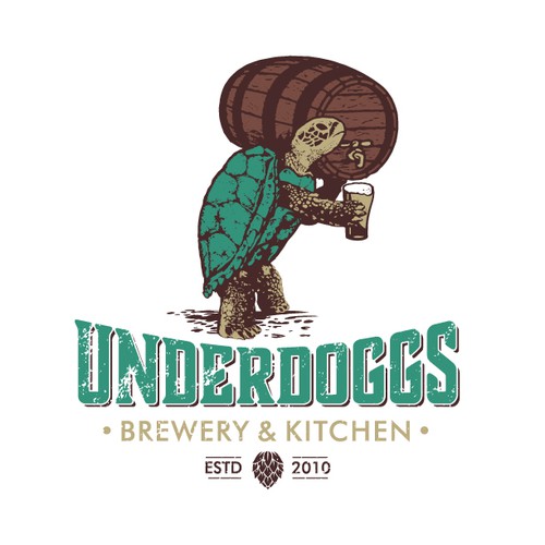 A nice Underdoggs Brewery & Kitchen logo