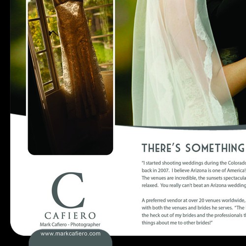 brochure design for Cafiero Photographers