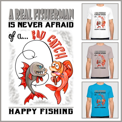 Design for a really cool/interesting/funny fishing t-shirt! (finalist)
