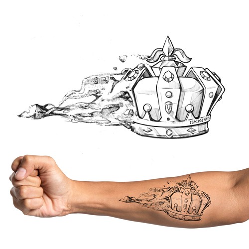 Ash to Kings Crown Tattoo