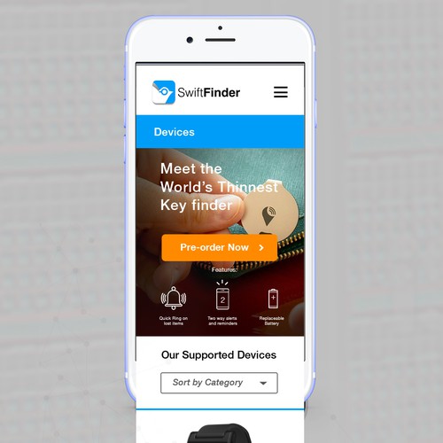 Re-design of Mobile Page for SwiftFinder