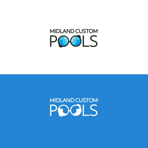 Logo concept for a swimming pool construction company