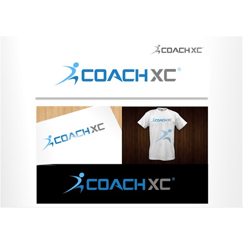 Design logo with abstract running motif for blog