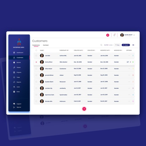 Enterprise Hero Software UI/UX Design