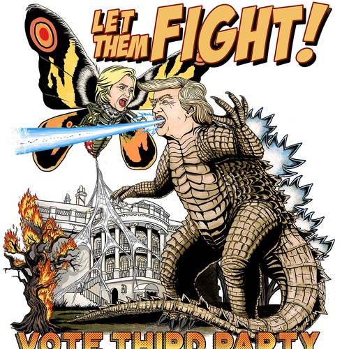 Tee design for Trump vs Hillary