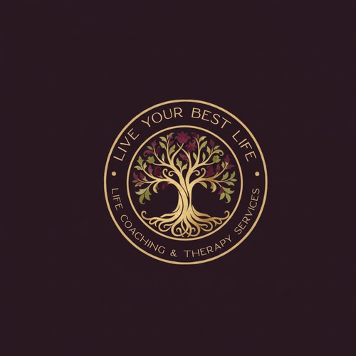 Gold Tree of Life Logo for Life Coaching & Therapy