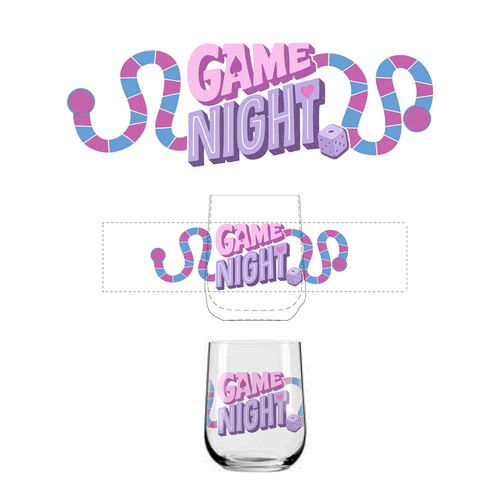 Illustration for drinking glasses for the perfect game night