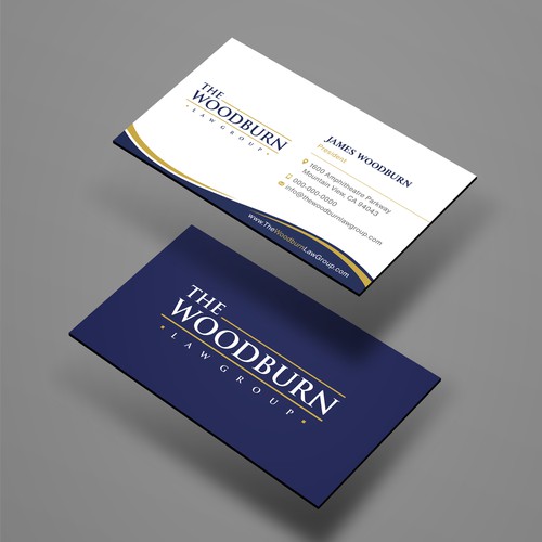 Business Card and Letterhead for Law Group