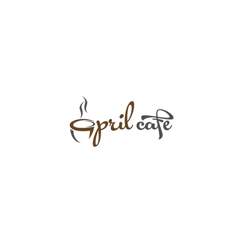 Simple and clean logo concept April Cafe.