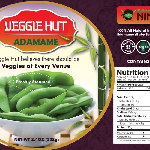 Design the Label for Veggie Hut!