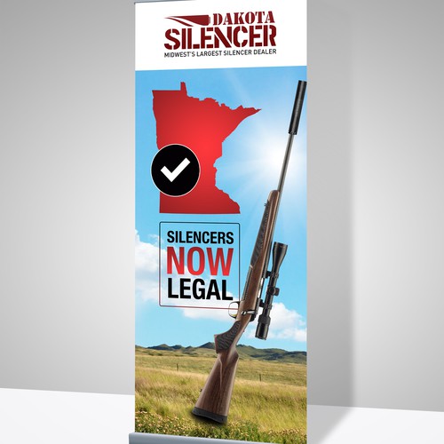 Banner design for Dakota Silencer.