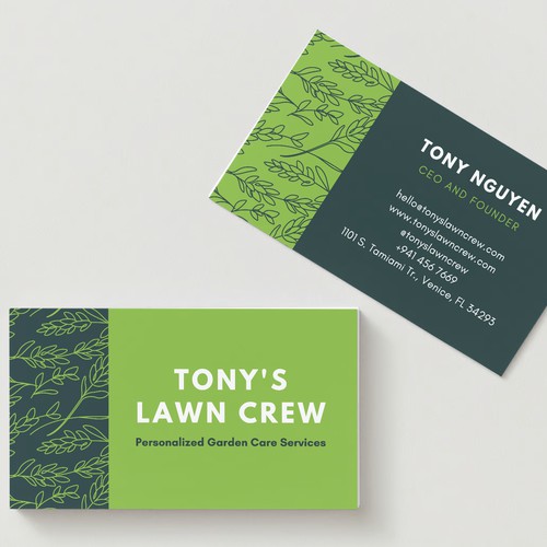 Lawn Care Busines Card Design