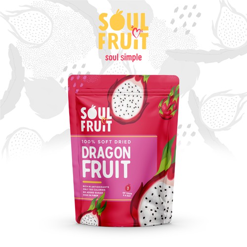 Dried Dragon Fruit Pouch Bag Design