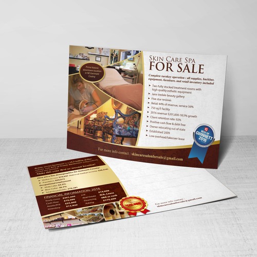 Skin Care Spa For Sale Postcard Design