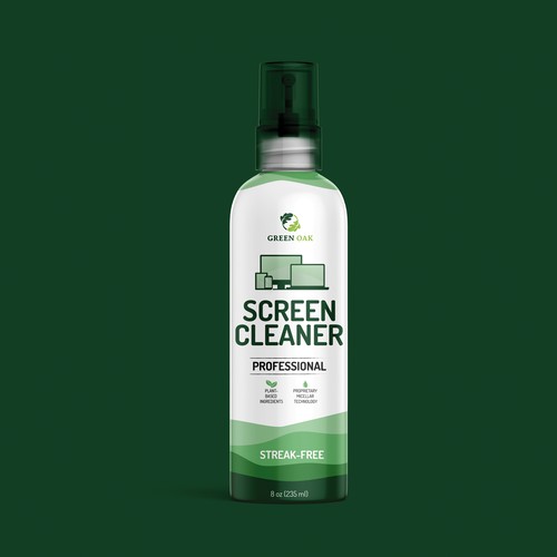 Eco packaging for screen cleaner.