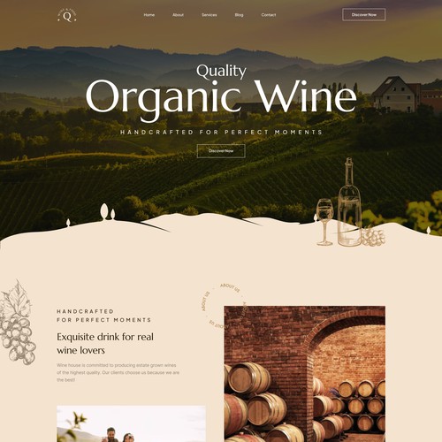 Organic Wine Website UI