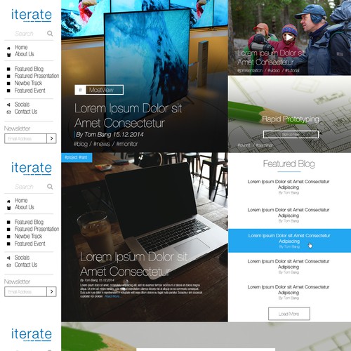 Iterare landing page design