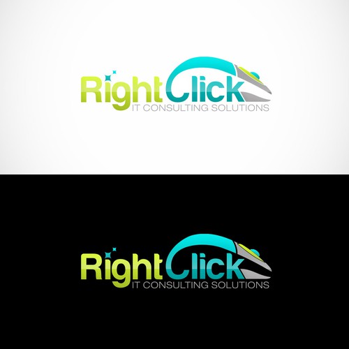 Logo with a technology theme for Right Click 