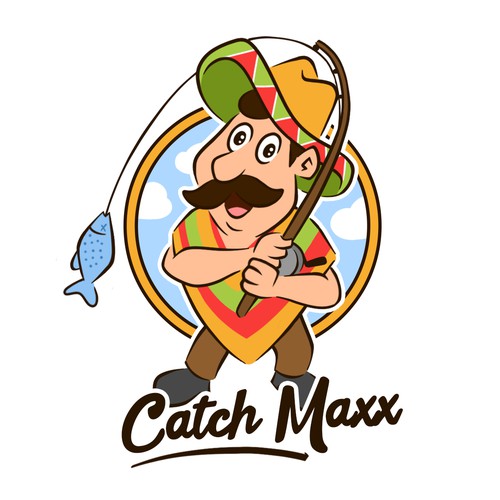 Mexican Fisher Man Logo Concept for Catch Max