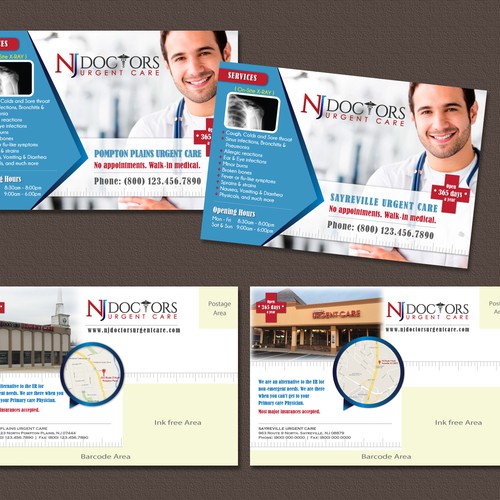 Create an eye-catching Mailer for a brand new Urgent Care center!
