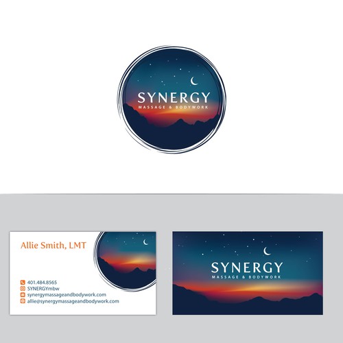 Logo design with a Twilight theme- for a Massage Therapist