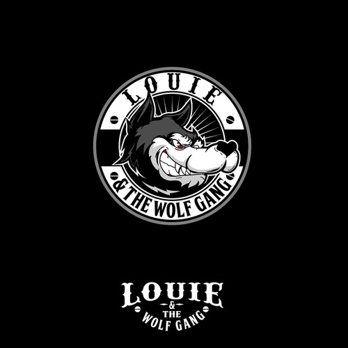 WOLF CARTOON FOR LOUIE & THE WOLF GANG LOGO