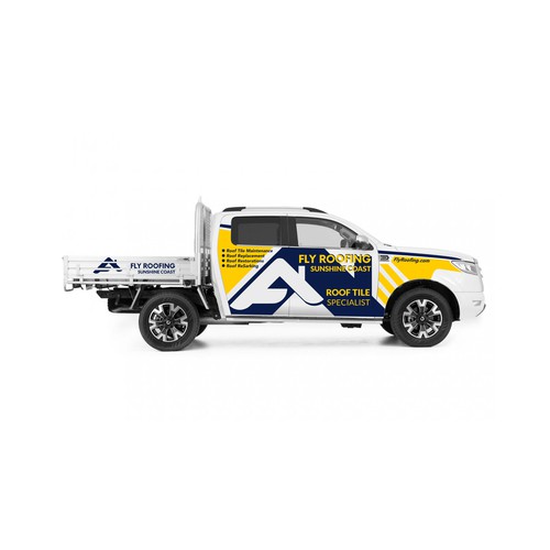 Truck wrap design for a roofing co.