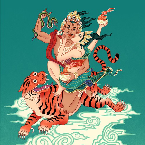 An ilustration of dombi heruka