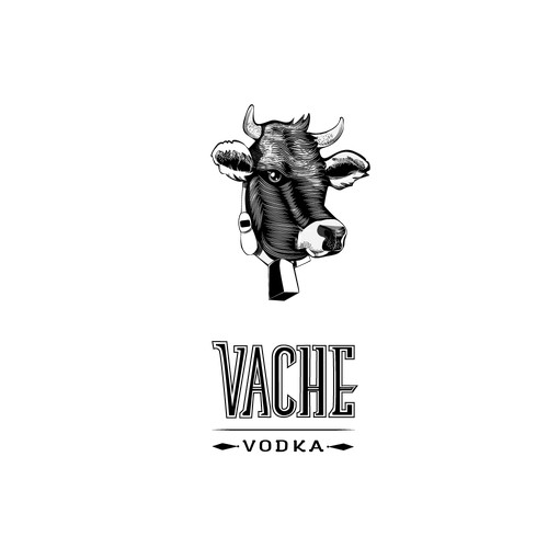 Vache Vodka Splash Illustration