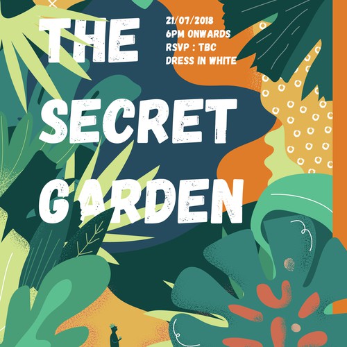 Poster concept for The Secret Garden party by 99designs SocialClub Melbourne