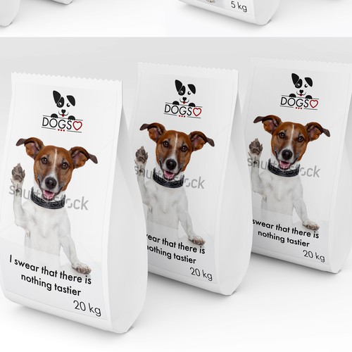 Dog's food label design