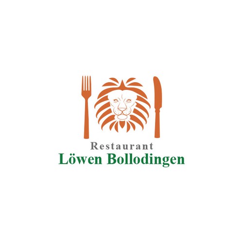 Design a beautiful lion logo for a swiss restaurant