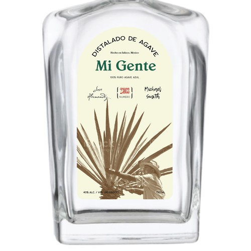 Label design for a Distalado de Agave liquor