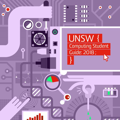 Unused cover design for the UNSW Computing Guide