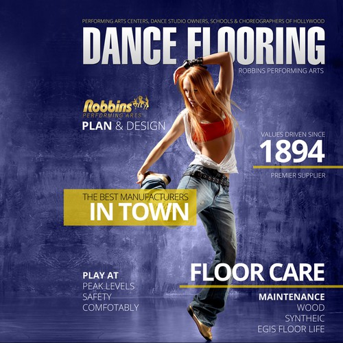 Design a catalog cover to attract the best dancers in Hollywood!