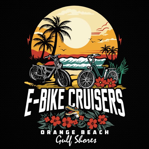 E-Bike Cruisers T-shirt Design