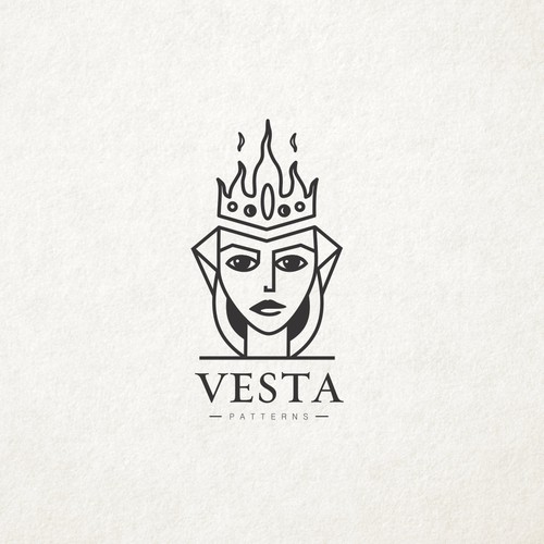 A logo for the domestic goddess: Vesta sewing patterns