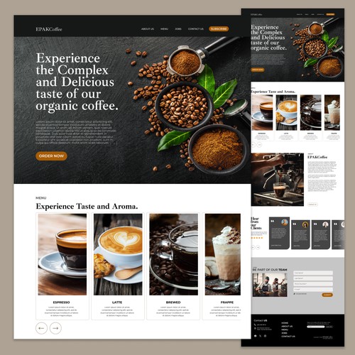 Coffee Web Design Idea