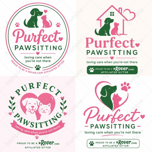 Purfect Pawsitting (Rover pet sitting business in need of logo)