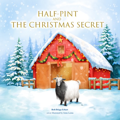 Children's book cover illustration — "Half Pint: The Christmas Secret"