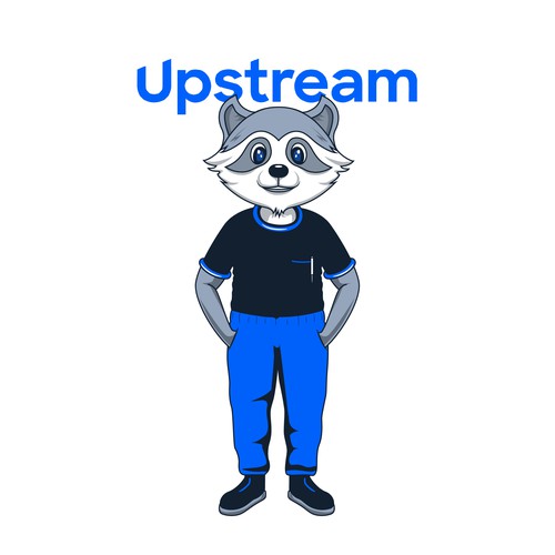 Mascot logo illustration for upstream