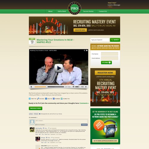 website design for www.networkmarketingpro.com