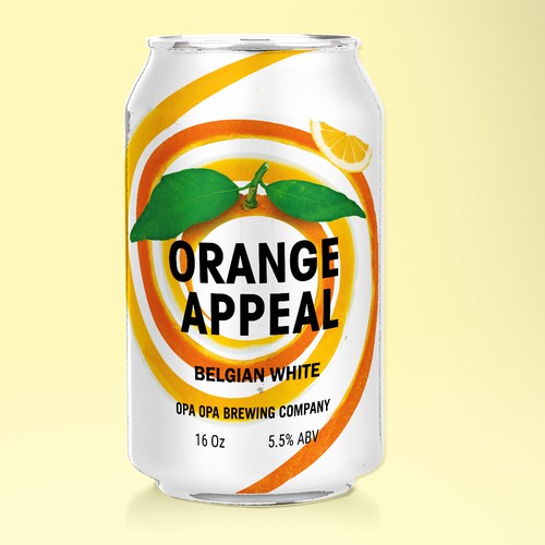 Packaging label for orange flavored beer
