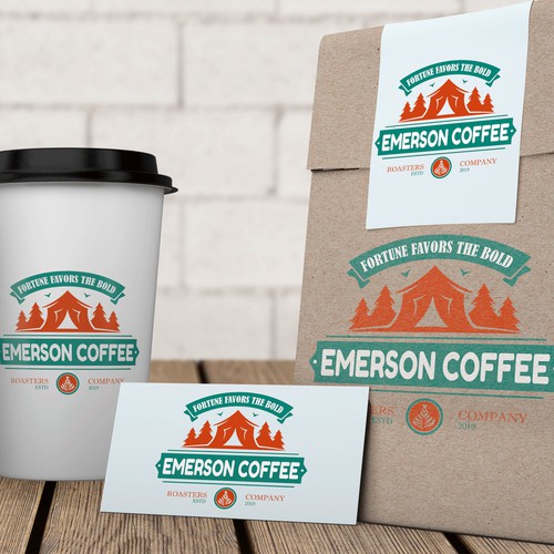 Outdoor Coffee logo concept for Emerson Coffee