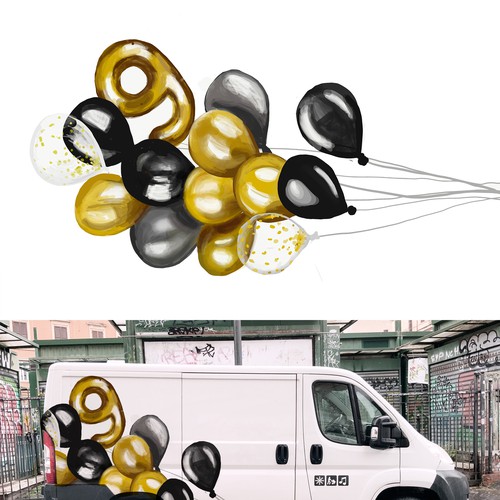 Gold ballon design