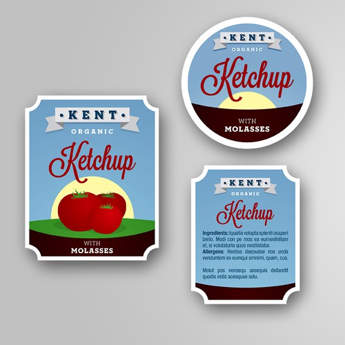 Kent Ketchup Product Label