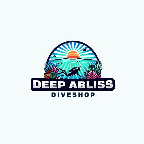 Dive adventure company creative logo