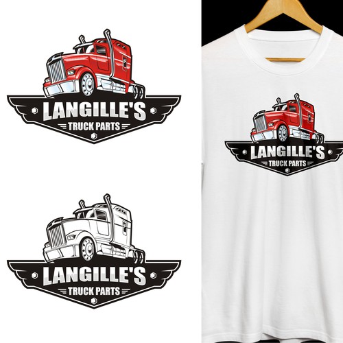 logo concept for langille's truck parts