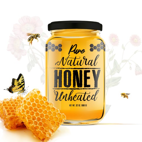 Bold Label for honey bottle