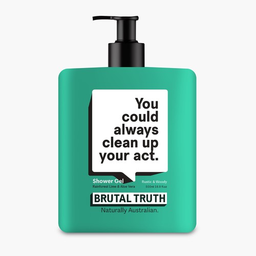Brutal Truth Shower Gel Design